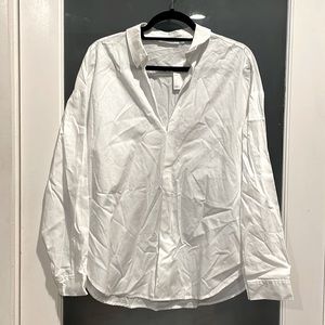 “Lush” long sleeve white shirt NWT